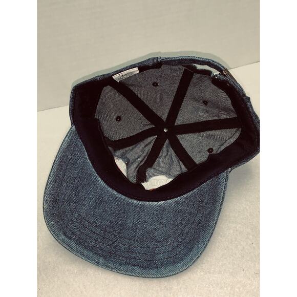 Vintage Dollywood Tennessee Strapback Cap Chambray Denim 90s J Hats USA - Picture 8 of 9